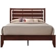ACME Ilana King Wood Plank Headboard Panel Bed in Brown Cherry