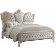 ACME Versailles King Bed in Ivory and Bone White