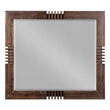 ACME Andria Rectangular Beveled Bedroom Mirror in Reclaimed Oak Wood