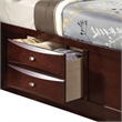 ACME Ireland Full Wood Platform Bed with Storage Drawers in Espresso