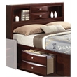 ACME Ireland Full Wood Platform Bed with Storage Drawers in Espresso