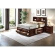 ACME Ireland Full Wood Platform Bed with Storage Drawers in Espresso