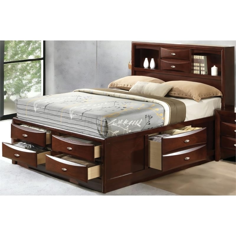 ACME Ireland Queen Storage Bed in Espresso