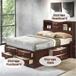 ACME Ireland Queen Storage Bed in Espresso
