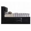 ACME Ireland Wood Queen Platform Bed with 8-Storage Drawers in Black