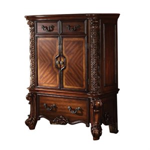 acme vendome 3 drawer accent chest in cherry