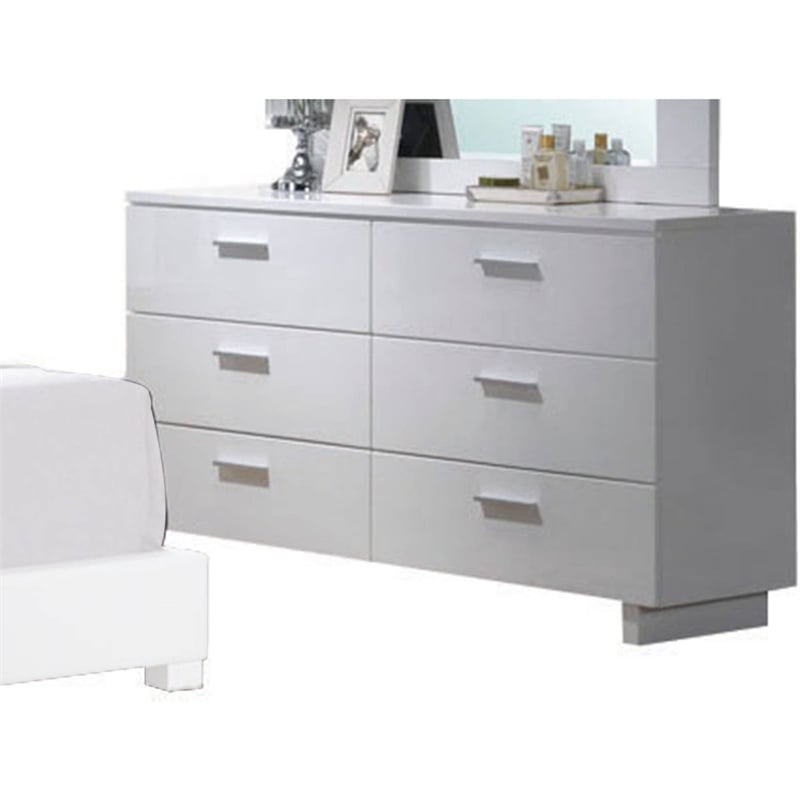 ACME Lorimar 6 Drawer Dresser in White