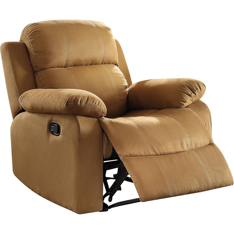 ACME Parklon Microfiber Motion Recliner with Pillow Top Armest in Chocolate