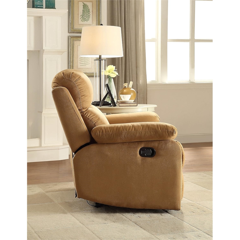 ACME Parklon Microfiber Motion Recliner with Pillow Top Armest in Chocolate
