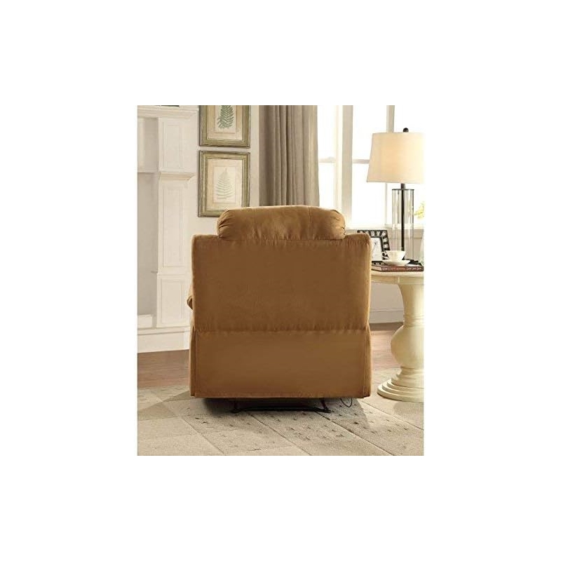 ACME Parklon Microfiber Motion Recliner with Pillow Top Armest in Chocolate