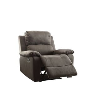 ACME Bina Microfiber Motion Recliner with Pillow Top Amrest in Charcoal