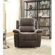 ACME Bina Microfiber Motion Recliner with Pillow Top Amrest in Charcoal