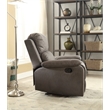 ACME Bina Microfiber Motion Recliner with Pillow Top Amrest in Charcoal