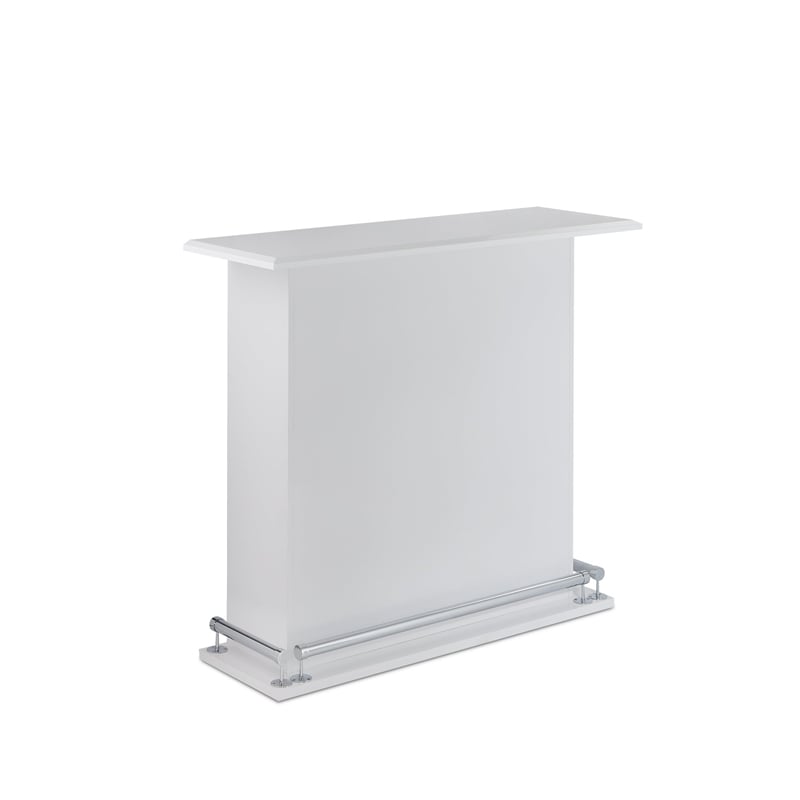 ACME Kite Wooden Bar Table with 6 Compartments in White