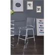 ACME Nadie Metal Frame Counter Stool in White and Chrome Set of 2