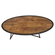 ACME Allis Round Coffee Table in Weathered Gray Oak