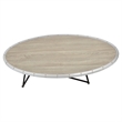 ACME Allis Round Coffee Table in Weathered Gray Oak