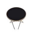 ACME Valora End Table in Black Glass and Champagne