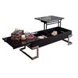 ACME Calnan Rectangular Lift Top Coffee Table in Black and Chrome