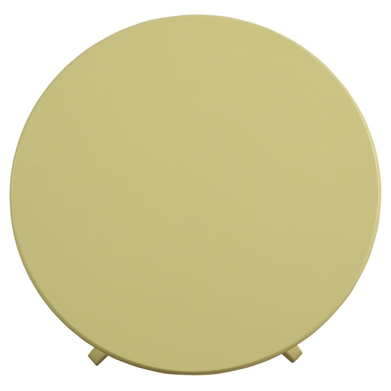 ACME Alger Round Wooden End Table in White