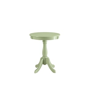ACME Alger Wooden Round End Table in Light Green