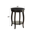 ACME Alysa 1-Drawer Round Wooden End Table with Bottom Shelf in Black