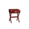 ACME Babs 1-Drawer Wooden End Table in Red