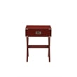ACME Babs 1-Drawer Wooden End Table in Red