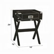 ACME Babs 1-Drawer Wood Square End Table in Black