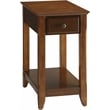 ACME Bertie 1-Drawer Wooden End Table with Bottom Shelf in Walnut