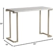 ACME Boice II Rectangular Faux Marble Top Console Table in Champagne Beige