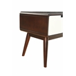 ACME Christa 2-Drawer Wooden TV Stand in Espresso and White
