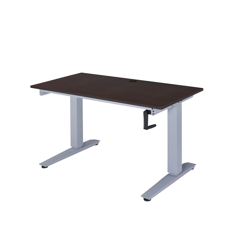 ACME Bliss Rectangular Wooden Top Adjustable Writing Desk in Espresso