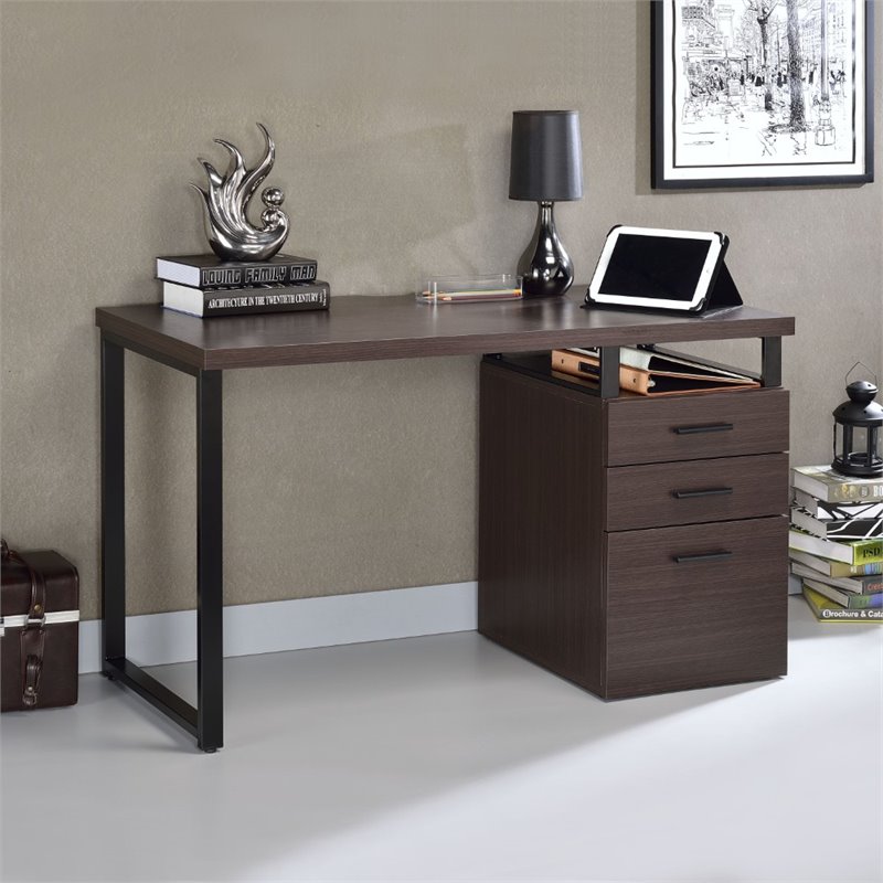 Acme Coy Home Office Desk In Dark Oak 92388