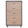 ACME Bemis Wooden Chest with Caster Wheels in Weathered Light Oak