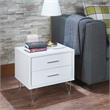 ACME Deoss Wooden Rectangular 2-Drawer Nightstand with 