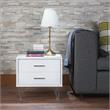 ACME Deoss Wooden Rectangular 2-Drawer Nightstand with 