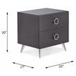 ACME Elms Wooden 2-Drawer Nightstand with Ring Pull Handles in Espresso