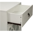 ACME Ceara Wooden Accent Table with Storage Drawer and Glass Door in White