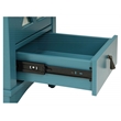 ACME Ceara Wooden Accent Table with Storage Drawer and Glass Door in Teal
