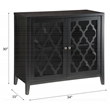 ACME Ceara Storage Wooden Console Table with 2 Glass Doors in Black
