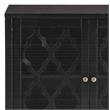 ACME Ceara Storage Wooden Console Table with 2 Glass Doors in Black