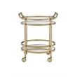 ACME Lakelyn Serving Cart in Clear Glass and Black Nickel