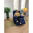 ACME Arcadia Upholstered Woven Fabric Motion Recliner in Blue