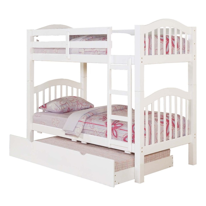 ACME Heartland Wood Twin Trundle with Cut-Out Handles in White ...