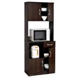 ACME Quintus 1-Drawer Wooden Microwave Kitchen Cabinet with Shelf in Espresso