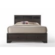 ACME Madison II Wood King Platform Bed with Storage in Espresso