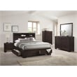 ACME Madison II Wood King Platform Bed with Storage in Espresso