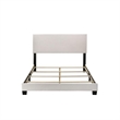 ACME Lien Faux Leather Upholstered Queen Panel Bed in White