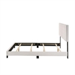 ACME Lien Faux Leather Upholstered Queen Panel Bed in White